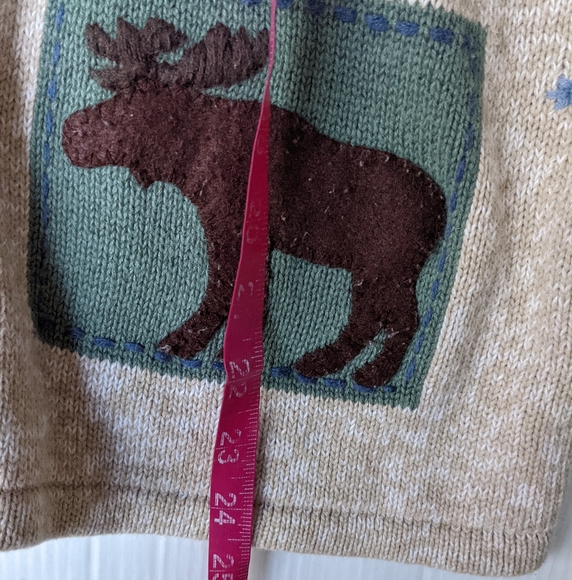 VINTAGE woodland rustic embroidered cardigan - Picture 8 of 8